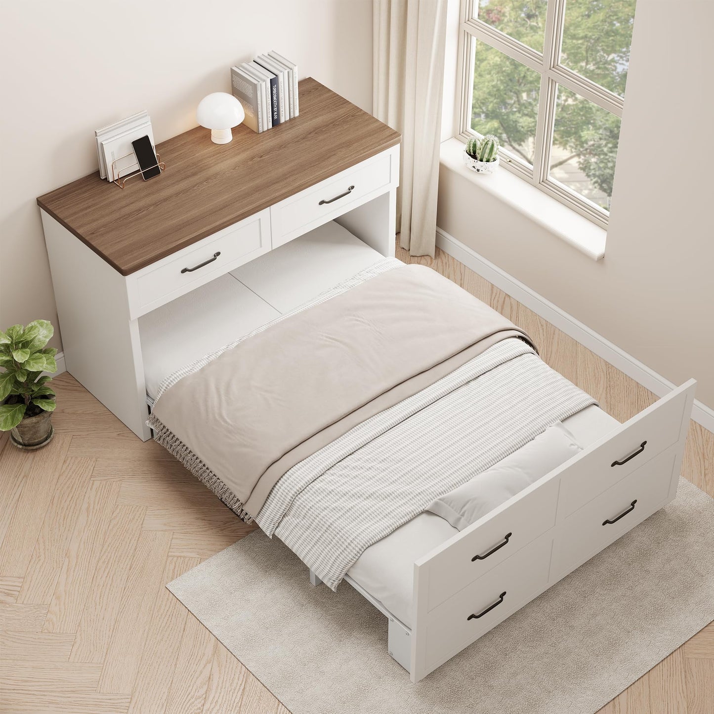 Twin Murphy Bed Chest with Drawer