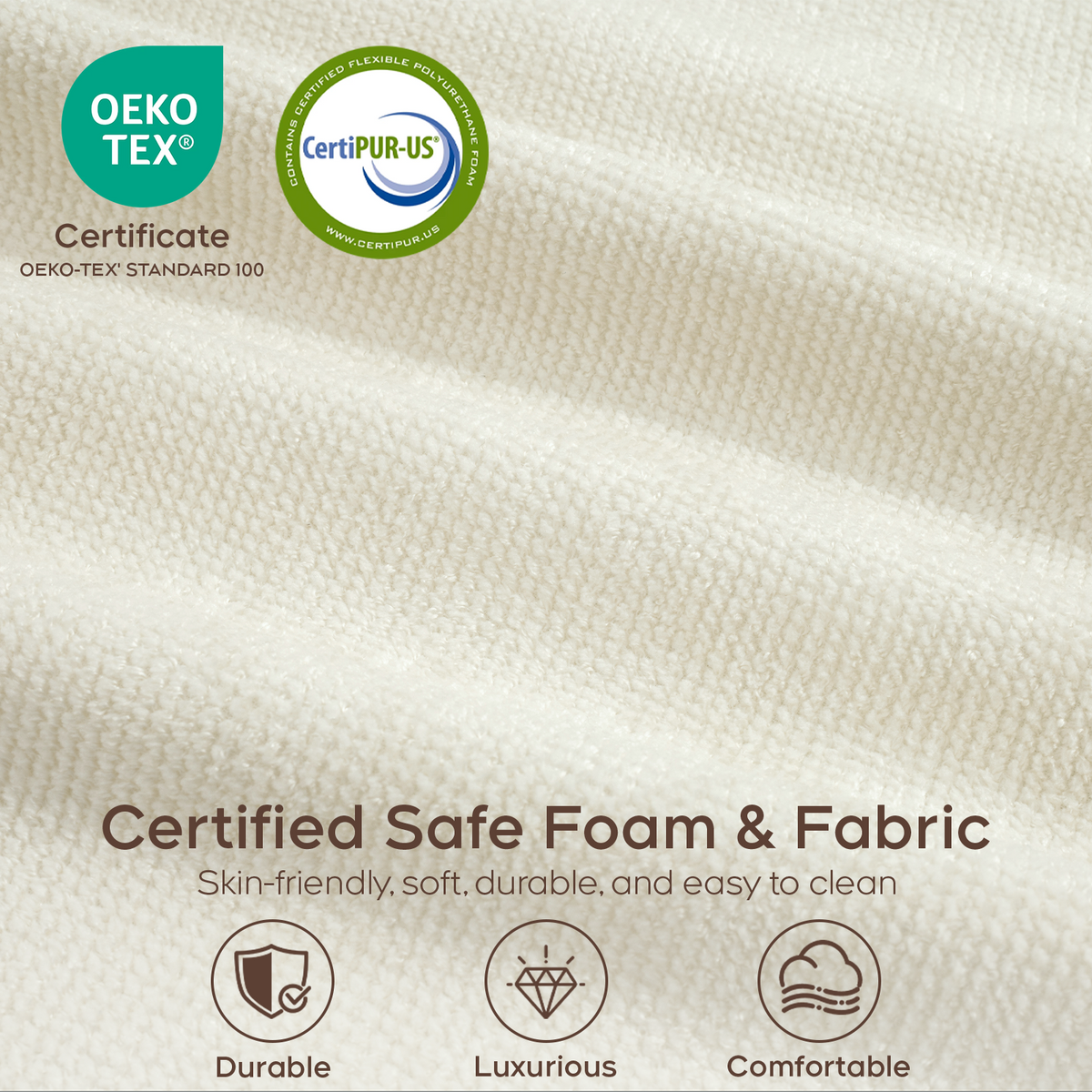 Brafabhome Cloud Bed Frame with 5.1" Thick Fully Padded Frame, Upholstered Platform Bed Frame with Wingback Headboard, Noise-Free, No Box Spring Needed, Easy Assembly | White
