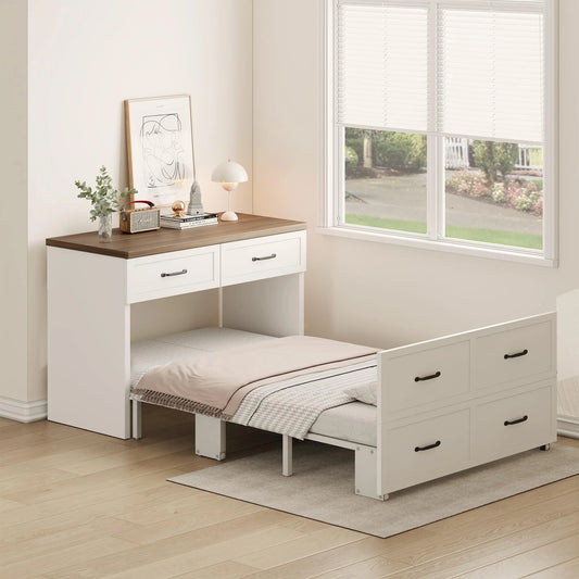 Twin Murphy Bed Chest with Drawer
